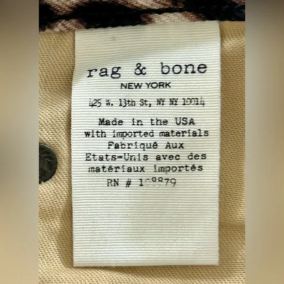 Rag & Bone Boyfriend Snow Leopard Print Womens Pants Size 28 - Picture 7 of 14